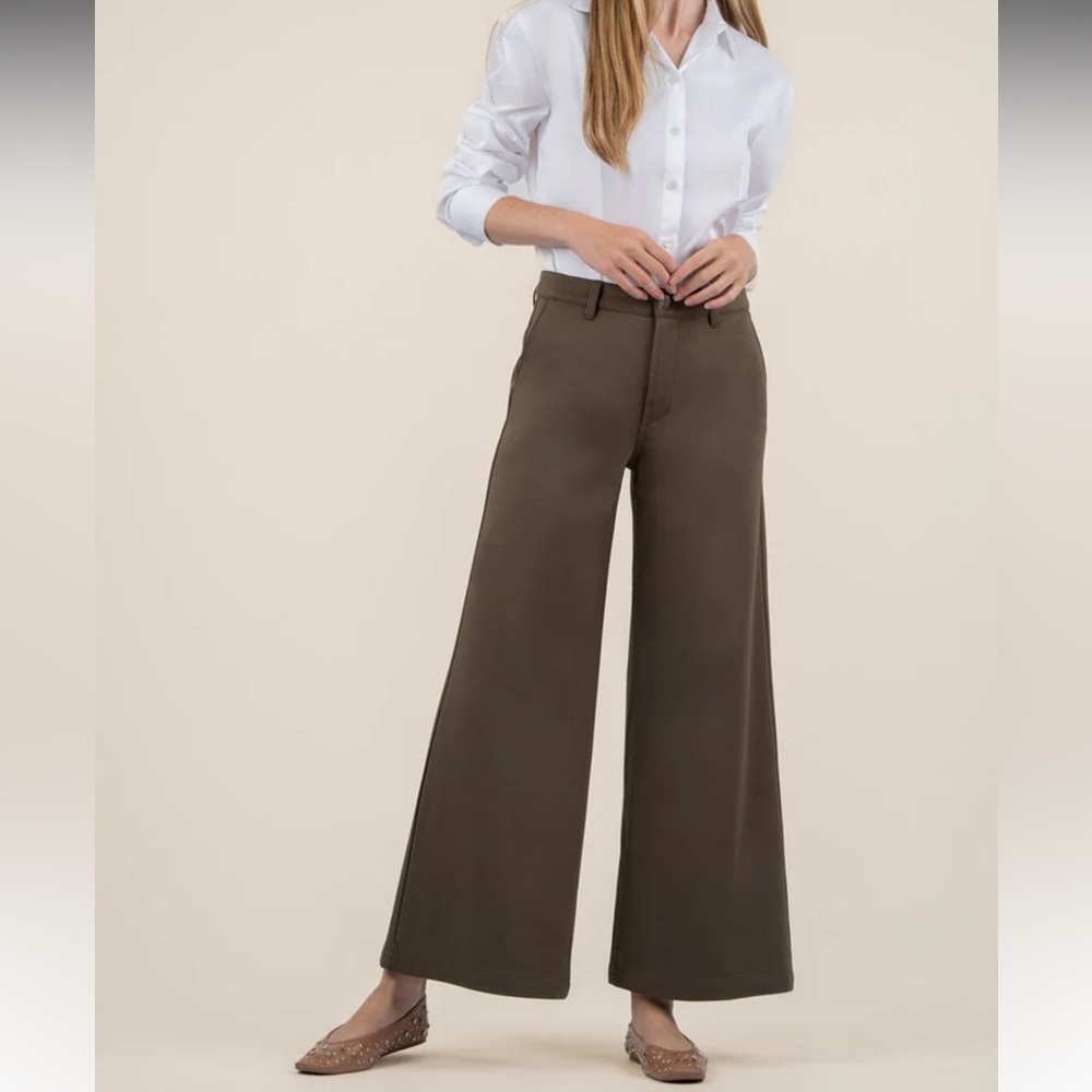 Kut From The Kloth | Olive Green Meg Wide Leg Pants